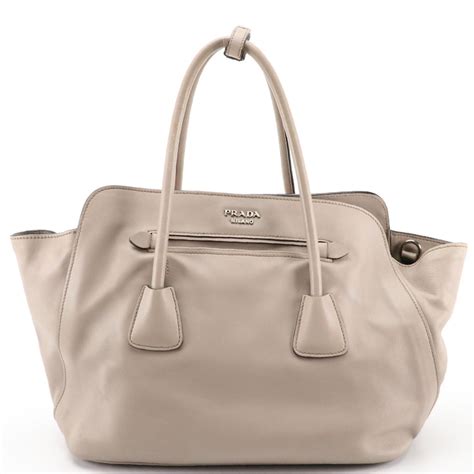 Prada Soft Calf Leather Tote Bag BN1902 – Beige 